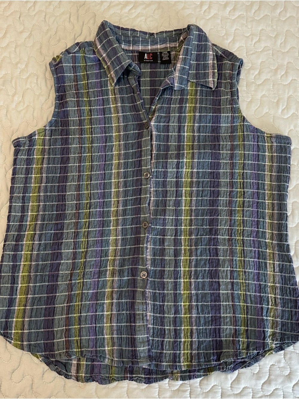 A.L.C. Plaid Print Women’s Button-Up Top